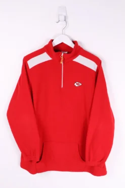 Vintage NFL Chiefs 1/4 Zip Fleece Sweater Large