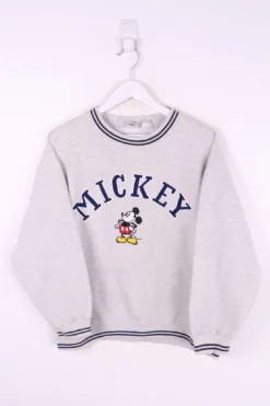 Vintage 90s Mickey Embroidered Sweater Large