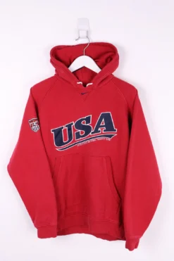 Vintage Nike USA Soccer Embroidered Hoodie Medium