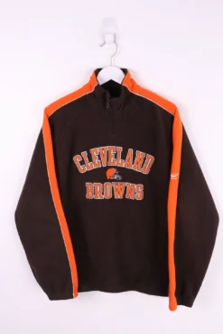 Vintage Cleveland Browns 1/4 Zip Sweater Medium