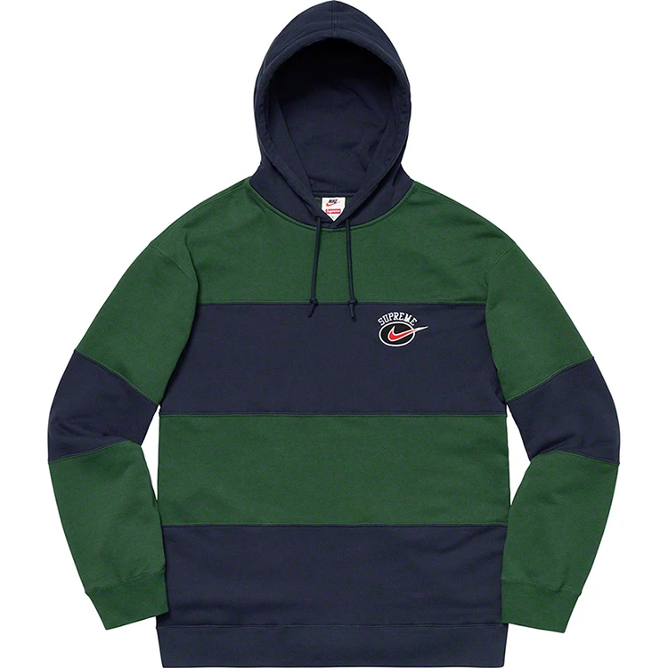 Supreme Nike Green Stripe Hoodie 1 Supreme Nike Green Stripe Hoodie